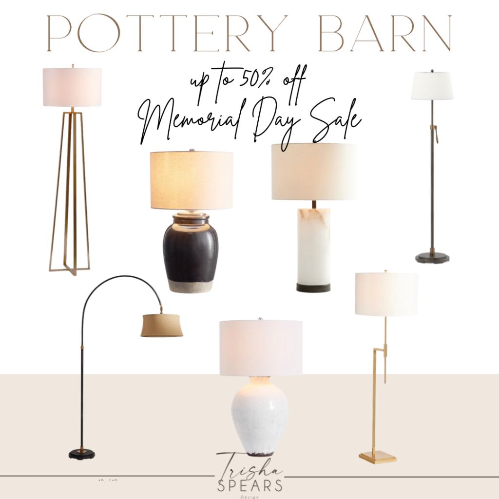 memorial day sales: pottery barn lamps