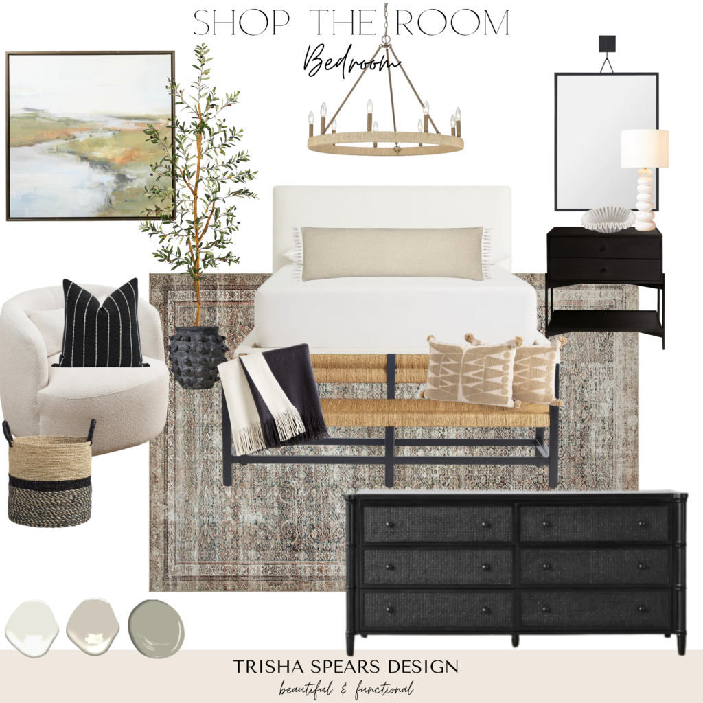 Shop The Room- bedroom, modern bedroom decor, shopping guide